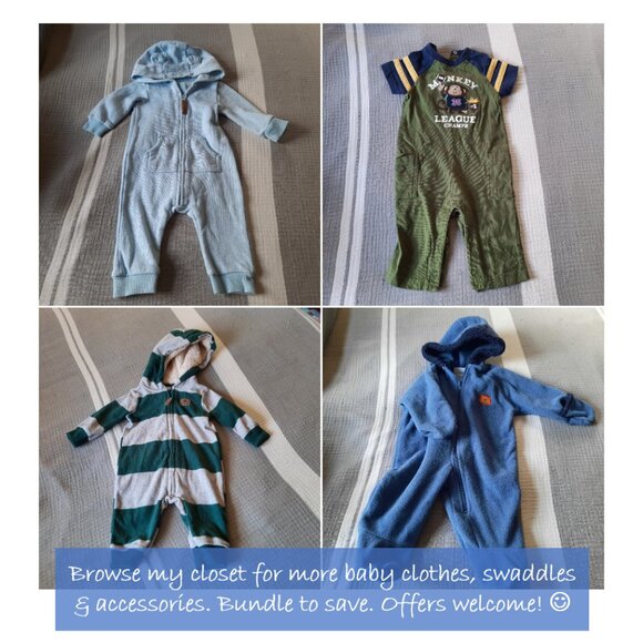 OKIE DOKIE Infant Woolen Coverall Snowsuit with Hoodie - Navy/ Lion, 3-6 months - Picture 13 of 16